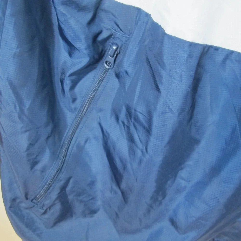 Russell Full Zip‎ Hooded Windbreaker Jacket Men's XL Blue Floral Print
